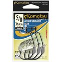 Kamatsu Offset Weighted Rear 4/0 Black Nickel Ringed 1.5g
