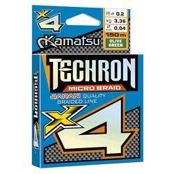 Techron Micro Braid X4 Olive Green 0,08/150m PE 0,4