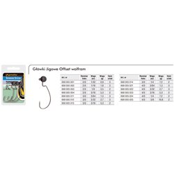 Tungsten Offset Jig Head 4/0 1.3g 3/64oz.