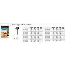 Tungsten Black Jig Head 2 10.6g 3/8oz.